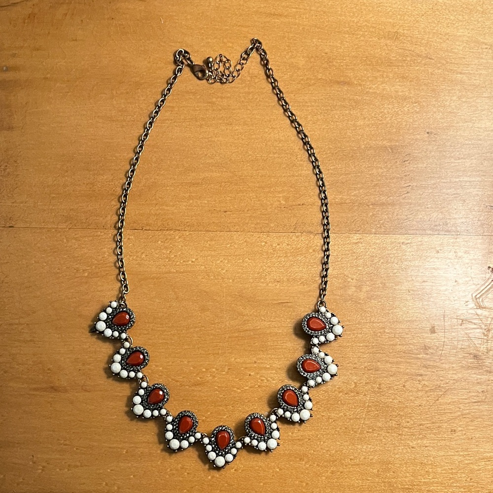 Stitch Fix Elegant Red and White Necklace